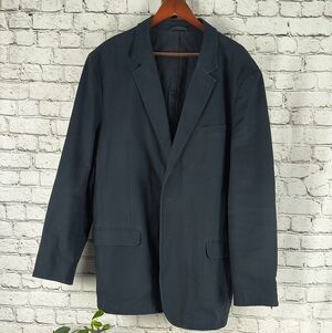Navy Cotton LL Bean 50T Tall Blazer Jacket
